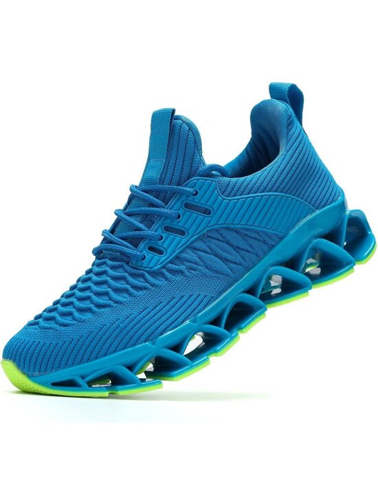 Shoes - Women's Sky Blue Blade Mesh Comfort Non Slip Athletic Slip on Sneaker Shoes